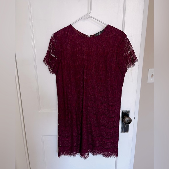 Lulus maroon lace dress - Picture 3 of 5